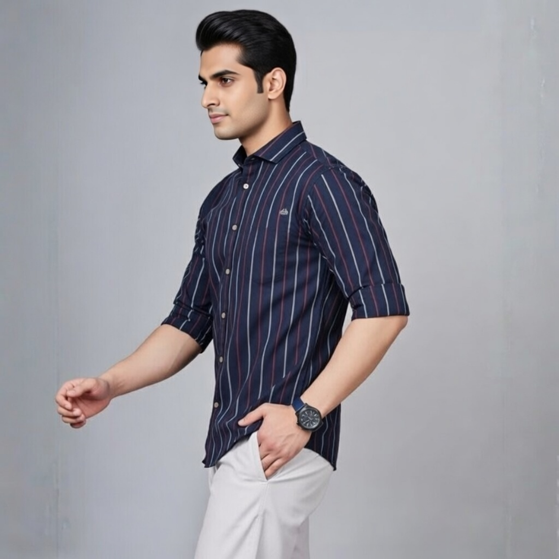 Men's Striped Shirt (MSS-13)